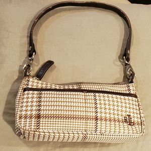 Ralph Lauren Houndstooth Plaid Small Purse
